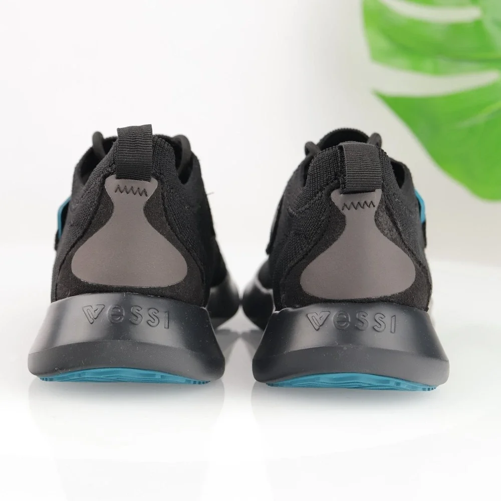 Vessi Womens Everyday 2.0 Move Sneaker Size 6 Waterproof Black Lace Up ComfyShoe